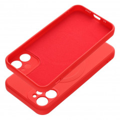Kryt Silicone Mag Cover na Apple iPhone 12 mini MagSAFE  Červený