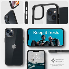 Kryt Spigen Ultra Hybrid na Apple iPhone 14 Křišťálově čistý  Matná černá