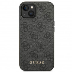 Kryt Guess 4G Gold Logo na Apple iPhone 14 Elegantní  Šedý
