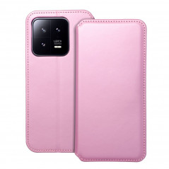 Peněženkové pouzdro Dual Pocket book na XIAOMI 13 Pro Světle růžový