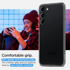 Kryt Spigen Liquid Crystal na Samsung Galaxy S23 Plus 5G Křišťálově čistý  Vesmírný krystal