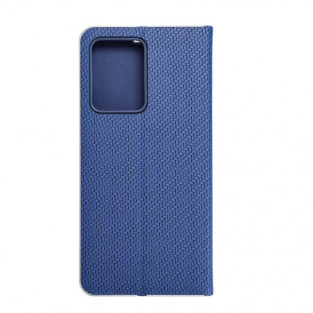 Peněženkové pouzdro LUNA Book Carbon na XIAOMI Redmi Note 12 Pro 5G Uhlíkové vlákno, Elegantní  Modrý