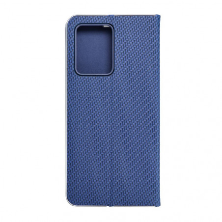 Peněženkové pouzdro LUNA Book Carbon na XIAOMI Redmi Note 12 Pro Plus 5G Uhlíkové vlákno, Elegantní  Modrý