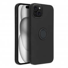 Kryt Silicone ring na Apple iPhone 15 Plus Černý