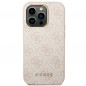 Kryt Guess 4G Gold Logo na Apple iPhone 14 Pro Max Elegantní  Růžový