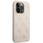 Kryt Guess 4G Gold Logo na Apple iPhone 14 Pro Max Elegantní  Růžový