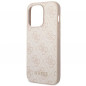 Kryt Guess 4G Gold Logo na Apple iPhone 14 Pro Max Elegantní  Růžový