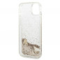 Kryt Guess Liquide Glitter Charms na Apple iPhone 14 Plus Elegantní  Zlatý