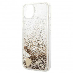 Kryt Guess Liquide Glitter Charms na Apple iPhone 14 Plus Elegantní  Zlatý