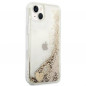 Kryt Guess Liquide Glitter Charms na Apple iPhone 14 Plus Elegantní  Zlatý