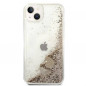 Kryt Guess Liquide Glitter Charms na Apple iPhone 14 Plus Elegantní  Zlatý