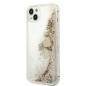 Kryt Guess Liquide Glitter Charms na Apple iPhone 14 Plus Elegantní  Zlatý