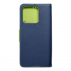 Peněženkové pouzdro Fancy Book na XIAOMI Redmi 10A Námořnická modrá / Limetkovo zelený
