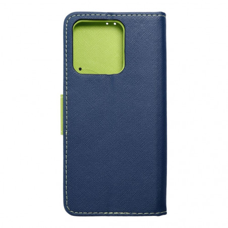 Peněženkové pouzdro Fancy Book na XIAOMI Redmi 10A Námořnická modrá / Limetkovo zelený