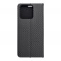 Peněženkové pouzdro LUNA Book Carbon na XIAOMI Redmi 10C Uhlíkové vlákno, Elegantní  Černý