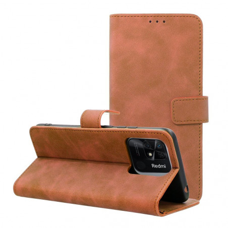 Peněženkové pouzdro TENDER Book na XIAOMI Redmi 10C Hnědý
