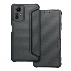 Peněženkové pouzdro Razor Book na XIAOMI Redmi Note 12s Uhlíkové vlákno, Karbonový vzor  Tmavě zelený