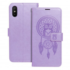 Peněženkové pouzdro MEZZO Book na XIAOMI Redmi 9A Lapač snů  Fialový (Purple)