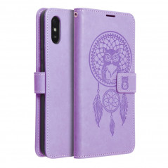Peněženkové pouzdro MEZZO Book na XIAOMI Redmi 9C Lapač snů  Fialový (Purple)