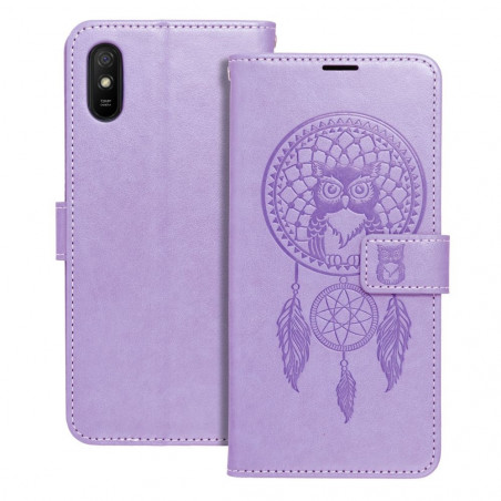 Peněženkové pouzdro MEZZO Book na XIAOMI Redmi 9AT Lapač snů  Fialový (Purple)