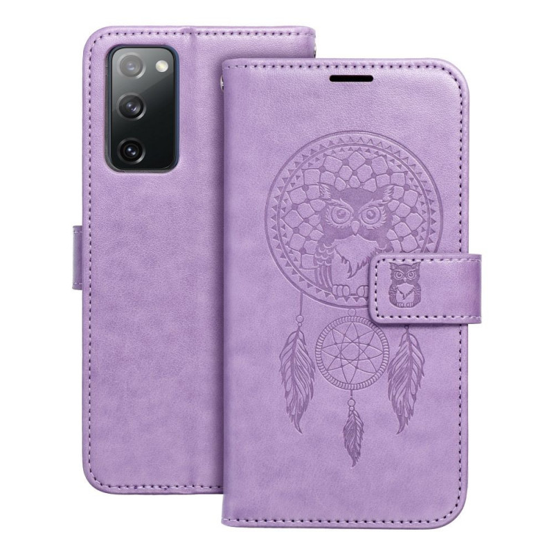 Peněženkové pouzdro MEZZO Book na XIAOMI Redmi Note 11 Pro Lapač snů  Fialový (Purple)