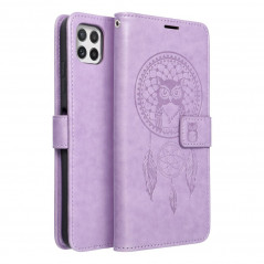 Peněženkové pouzdro MEZZO Book na Samsung Galaxy A22 5G Lapač snů  Fialový (Purple)