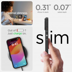 Kryt Spigen  Liquid Air na Apple iPhone 15 Matná černá