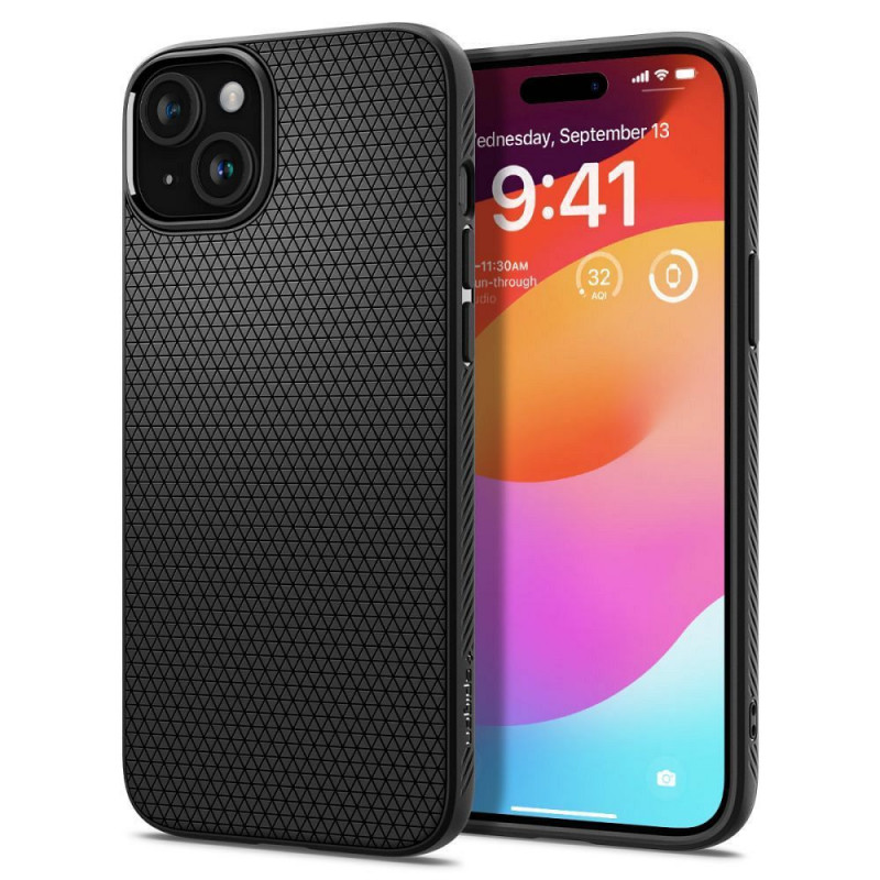 Kryt Spigen  Liquid Air na Apple iPhone 15 Plus Matná černá