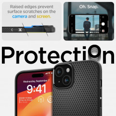Kryt Spigen  Liquid Air na Apple iPhone 15 Plus Matná černá