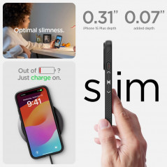 Kryt Spigen  Liquid Air na Apple iPhone 15 Plus Matná černá