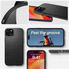Kryt Spigen  Liquid Air na Apple iPhone 15 Plus Matná černá