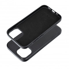 Kryt Leather Mag Cover na Apple iPhone 15 Elegantní  MagSAFE  Černý