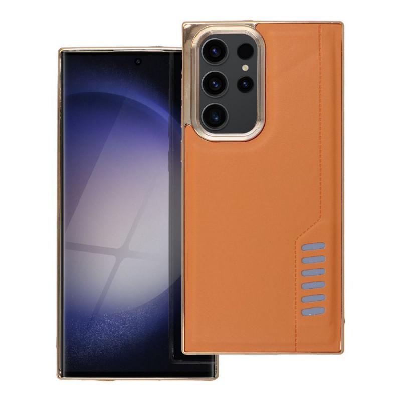 Kryt MILANO na Samsung Galaxy S22 Ultra Hnědý