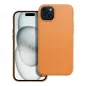 Kryt Leather Mag Cover na Apple iPhone 15 Plus Elegantní  MagSAFE  Oranžový
