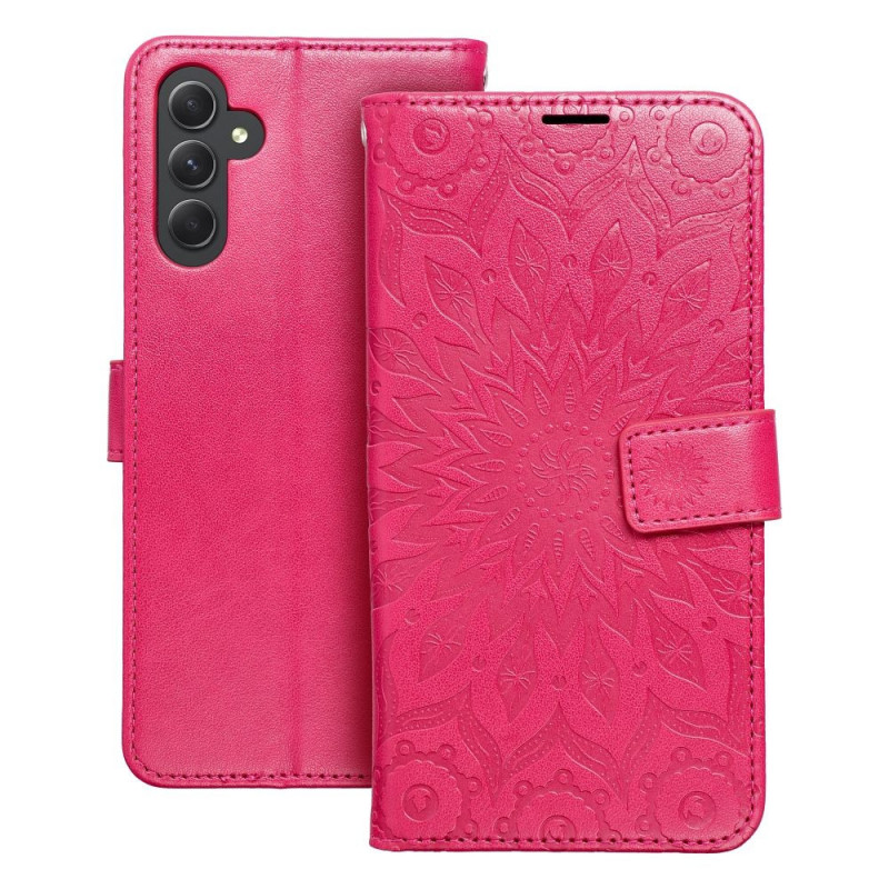 Peněženkové pouzdro MEZZO Book na Samsung Galaxy A14 5G Mandala  Purpurový