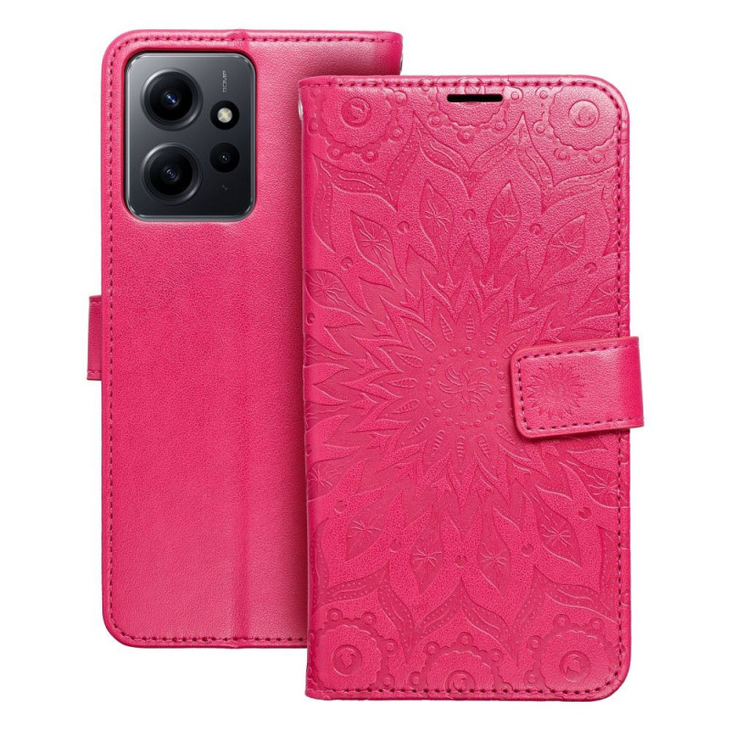 Peněženkové pouzdro MEZZO Book na XIAOMI Redmi Note 12 4G Mandala  Purpurový