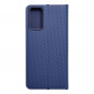 Peněženkové pouzdro LUNA Book Carbon na XIAOMI Redmi Note 12s Uhlíkové vlákno, Elegantní  Modrý