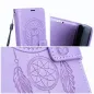 Peněženkové pouzdro MEZZO Book na Apple iPhone 15 Plus Lapač snů  Fialový (Purple)