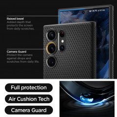 Kryt Spigen  Liquid Air na Samsung Galaxy S23 Ultra 5G Matná černá