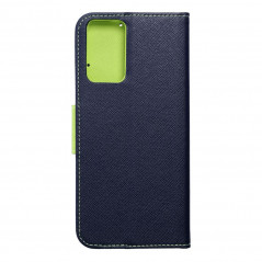 Peněženkové pouzdro Fancy Book na XIAOMI Redmi Note 12s Námořnická modrá / Limetkovo zelený
