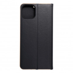 Peněženkové pouzdro LUNA Book Gold na Apple iPhone 15 Plus Elegantní  Černý