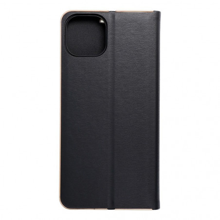 Peněženkové pouzdro LUNA Book Gold na Apple iPhone 15 Plus Elegantní  Černý