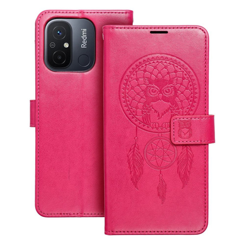 Peněženkové pouzdro MEZZO Book na XIAOMI Redmi 12C Lapač snů  Purpurový