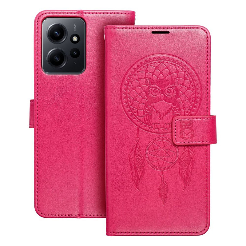 Peněženkové pouzdro MEZZO Book na XIAOMI Redmi Note 12 4G Lapač snů  Purpurový