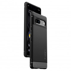 Kryt Spigen Armor na Google Pixel 7a Uhlíkové vlákno, Elegantní  Černý