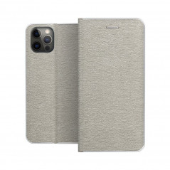 Peněženkové pouzdro LUNA Book Gold na Apple iPhone 15 Elegantní  Stříbrný