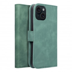 Peněženkové pouzdro TENDER Book na Apple iPhone 15 Zelený
