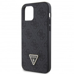 Kryt Guess Metal Logo Starss Crossbody na Apple iPhone 12 Pro Elegantní  Černý