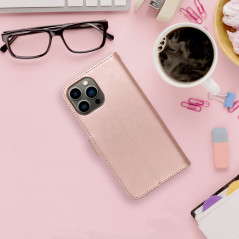 Peněženkové pouzdro MEZZO Book na Apple iPhone 15 Plus Mandala  Růžovo-zlatý