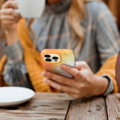 Kryt Leather Mag Cover na Apple iPhone 11 Elegantní  MagSAFE  Oranžová skvrna
